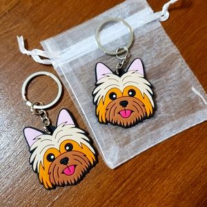 Keychain cute yorkie face